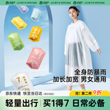 巴迪高一次性雨衣加厚成人卡片长款全身防暴雨单人登山徒步骑行透明雨衣