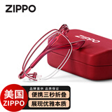 ZIPPO美国女式折叠便携老花眼镜时尚进口镜片高清防蓝光女8106红200度