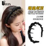 优家（UPLUS）巴黎王妃发箍轻奢高颅顶发箍发卡洗脸碎发防滑带齿头箍碎发整理器