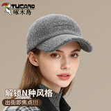 啄木鸟帽子女秋冬季棒球帽时尚百搭加厚防寒鸭舌帽保暖显脸小时尚棉帽