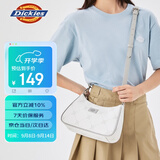Dickies斜挎包女腋下包可拆肩带DK简约单肩包满印老花高级感手拎包 灰色
