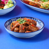 参宝复古风餐具中式青花瓷盘子菜盘家用碟子复古风圆形饭盘汤盘子 7.5英寸圆形深盘/一个装 18.8cm