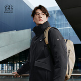 KOLON SPORT可隆羽绒衣防水防风透湿男士中量毛领连帽羽绒服