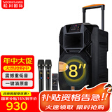 松川国际 SS1 户外移动大功率演出活动K歌唱歌拉杆广场舞音响无线蓝牙便携式会议培训拓展演讲露营音箱 豪华版 8吋重低音+号角高音+调频话筒