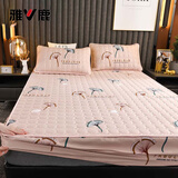 雅鹿床笠单件床罩1.8x2米加厚席梦思夹棉床单床垫套防尘罩防滑保护套 时尚飞舞【加厚夹棉四季款】 180*200cm【单床笠】