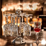 青苹果水晶玻璃红酒杯210ml*6只 复古轻奢高脚杯香槟杯葡萄酒杯洋酒杯