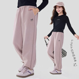 迪士尼（Disney）女童裤子春秋季新款儿童运动裤洋气大童休闲卫裤 EK070风信紫 160
