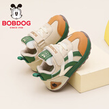 巴布豆童鞋秋季小童防撞机能鞋男童舒适学步鞋101353146深米/森林绿27