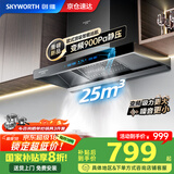 创维（Skyworth）【家电国家补贴20%】抽油烟机家用欧式顶吸式变频超大静压25立方大吸力油烟机T型排烟机自清洗Y019