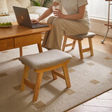 家逸实木小凳子创意客厅矮凳坐凳换鞋凳布艺沙发凳办公室脚踏小板凳