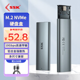 飚王（SSK）m2移动固态硬盘盒m2 NGFF/NVMe m.2固态硬盘盒子外置外接双协议TypeC 【NVMe】10Gbps C326配USB线