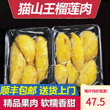 鹿凌青【顺丰上门】猫山王榴莲肉树熟纯肉无壳应季甜糯孕妇水果批发冷冻 树熟果王+顺丰闪电发货 2斤【人工精选】