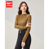 IEF/爱依服针织衫打底衣女2025秋季新款韩版时尚百搭基础款长袖上衣 咖 M