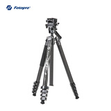富图宝（Fotopro）飞行一号 VIDEO 液压球形一体云台相机微单摄影摄像无中轴扳扣碳纤维三脚架 原碳灰 含手机夹