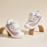 婧麒（JOYNCLEON）婴儿鞋秋冬季加绒1-3岁宝宝雪地靴保暖冬鞋男女幼童学步棉鞋 粉色加绒 需拍大一码 14 cm内长