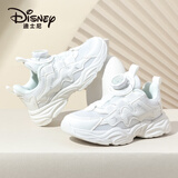 迪士尼（Disney）儿童跑步鞋男女童户外春秋小白鞋中大童透气运动鞋 312双网  35 