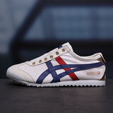 莆田鬼冢纯原老虎鞋休闲一脚蹬帆布鞋情侣男女经典运动鞋 白蓝红金（纯原高品质）偏小半码 40.5