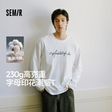 森马（Semir）王安宇同款|长袖T恤男纯棉打底衫字母t25秋印花内搭109725101204
