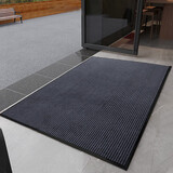 迪茵（DIYIN）防滑垫入户门脚垫防水吸水地垫迎宾除尘门垫 条纹灰无字60*90cm