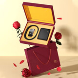 七匹狼牛皮腰带男士钱包自动扣套装盒送老公生日新年情人节礼物父亲