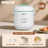 ICOOK迷你电饭煲1到2人多功能煲汤煮粥可预约电饭锅一人食小型智能触控电煮锅旅游便携不粘内胆0.8L奶白 绿色-智能款 0.8L