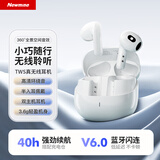 纽曼LY67 真无线蓝牙耳机 半入耳式耳机 超长待机续航跑步运动适用于苹果华为小米手机的耳机 白色