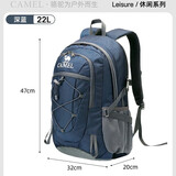 骆驼（CAMEL）户外双肩包男女轻便徒步旅行运动登山背包 A9W3CO3135 深蓝