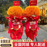 花芊居大麦开业花篮开业送货上门一对麦穗鲜花速递开张乔迁全国同城配送 【一对】【招财进宝】500支麦穗开业花篮