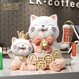 十号公馆八方来财招财猫摆件自动招手办公室前台店铺收银台装饰开业礼物 【京仓直发 带红色垫子】八方来财 长28宽20高28厘米