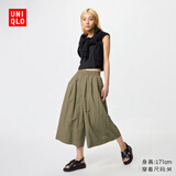 优衣库女装休闲裙裤/七分裤裤子尼龙479399 56 橄榄色 M /160/68A