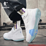 乔丹高帮篮球鞋男鞋运动鞋2025秋冬季新款青少年专业实战耐磨防滑球鞋 105F乔丹白/飘渺蓝 40