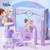迪士尼（Disney）电动文具套装 艾莎文具礼盒电动削笔器 小学生学习用品女孩生日礼物伴手礼幼儿园一年级入学礼包
