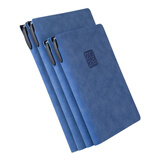 九千年 2026年羊巴软皮商务笔记本本子A5加厚记事本办公文具会议记录本可印刷内页定制封面LOGO 蓝色(赠笔) A5