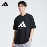 阿迪达斯（adidas）中性 篮球系列 ADI BB TEE 短袖 JX5575 黑色  XL 