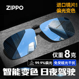 ZIPPO美国近视偏光太阳镜变色夹片眼镜驾驶便携翻转式男女墨镜06-71