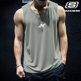 斯凯奇（Skechers）速干运动背心男2026夏季球衣健身跑步训练服美式冰丝无袖t恤坎肩 M288-0068阴影色 【冰丝速干】 L /175