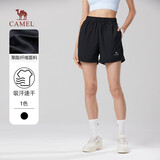 骆驼（CAMEL）速干透气短裤男女士直筒宽松户外休闲运动五分裤子夏季，女款M