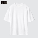 优衣库男女装大师T AIRism宽松圆领T恤五分袖短袖475355 465185 465185/00白色 2XL
