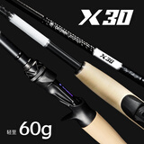 吉渔X30 路亚竿高强度碳素枪柄直柄远投竿虫竿鳜鱼竿轻量化超快调 25款 C662M 枪柄1.98米