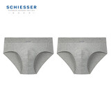 舒雅（Schiesser）男士内裤舒美棉中腰舒适透气三角内裤【2条装】