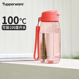 特百惠（Tupperware）乐趣550ML塑料杯夏季男女学生便携运动水杯子大容量双饮口 火烈红