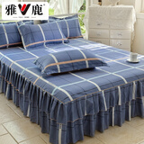 雅鹿 床裙单件 单人春夏双边床套单件双人韩式床罩床盖床单1.5米床 青春【含绑带加固】 180x200cm单床裙