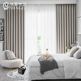 铭聚布艺（MINGJU）窗帘 全遮光窗帘成品窗帘布 黑贝妮米挂钩式1.7*1.8高1片