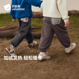 贝肽斯儿童裤子男女童休闲卫裤2025秋冬新款束脚长裤幼儿园加绒裤