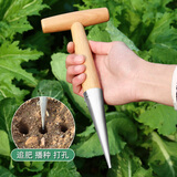 CPAI种菜专用工具神器农业施肥打孔器泥土打洞移苗器家用园艺播种移栽 木柄打洞器 无规格