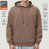 宾宇兄弟卫衣男帽衫男士连帽套头外套加绒青少年宽松大码学生保暖衣卫衣 加绒深卡其色 L 105-120斤