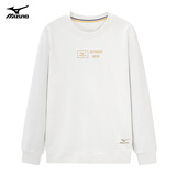 美津浓MIZUNO卫衣男 情侣春秋休闲长袖t恤男纯色圆领宽松户外男士上衣