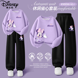 迪士尼（Disney）童装卡通可爱女童套装2025秋季新款时尚百搭儿童秋装女孩运动衣服