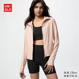 优衣库女装AIRism高弹力防紫外线拉链连帽衫防晒UPF50+修身477049 10 水粉色 M /160/84A