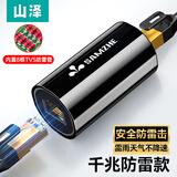山泽 网线转接头对接头防雷款 千兆网络延长器连接器 RJ45网口直通头水晶头模块适用5/6类网线 1个装
